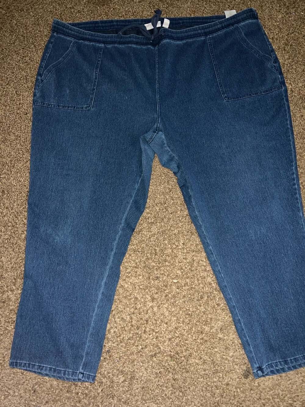 Denim & Co. Women's Plus Size 3XP Drawstring Waist Denim Pants